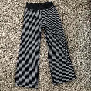lululemon Black/white stripe pants